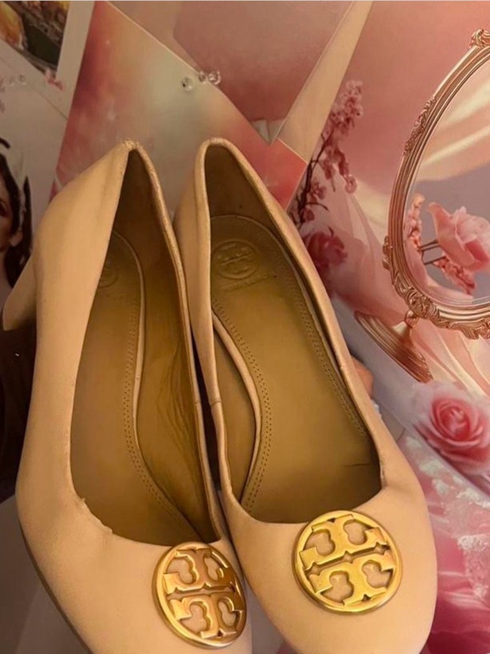 Tory Burch Light Beige/Pink Benton Pumps